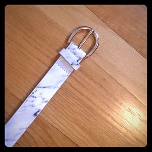 White marble belt